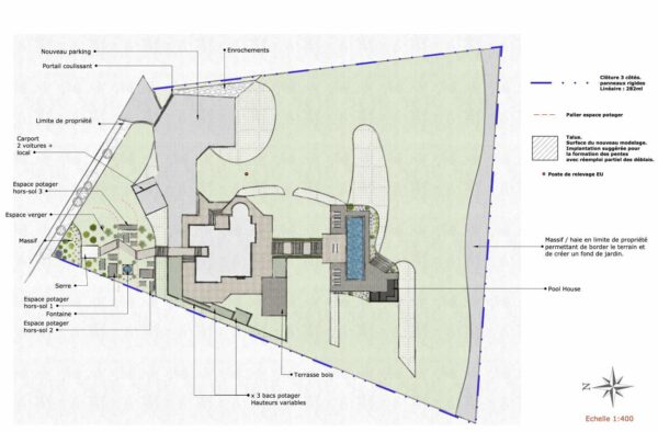 Plan après aménagements extérieurs - Natur'a Vivre aménagement paysager